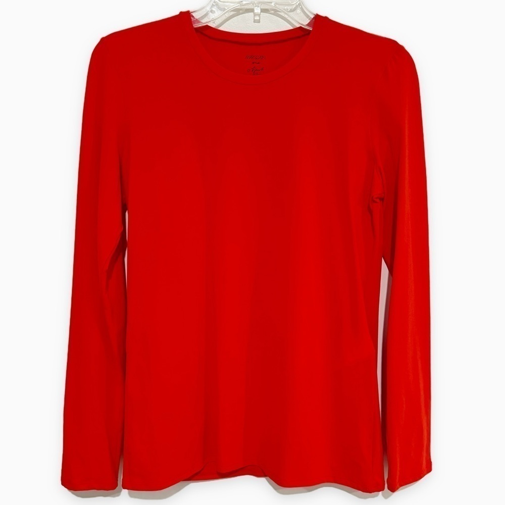Marc Cain | Long Sleeve Crewneck Top Stretch Red Size 5